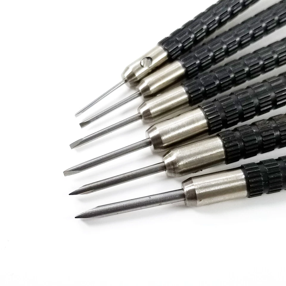 TIMELAB Reloj Joyería Herramienta de Reparación Juego de Destornilladores Cabeza Plana Hojas 6 Piezas Foto 4 de 4