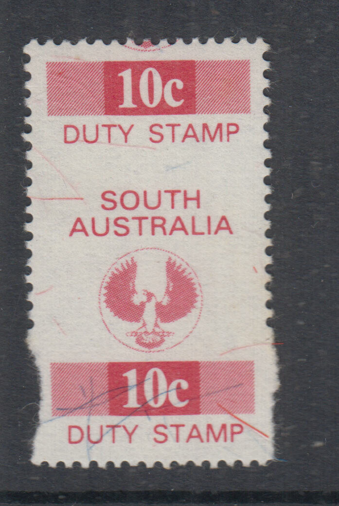 South Australia 1978 Selling latest 10c STAMP -PERF DUTY-Revenue MUH ERROR-