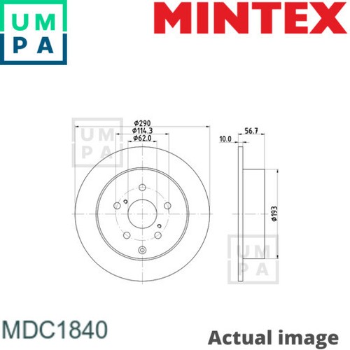 2X BRAKE DISC FOR TOYOTA COROLLA/Verso/SPACIO 3ZZFE 1.6L 1ZZFE 1.8L