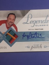 Bryan Trottier Limited /25 Certified Autograph Game Used Patch 07-08 UD Legends