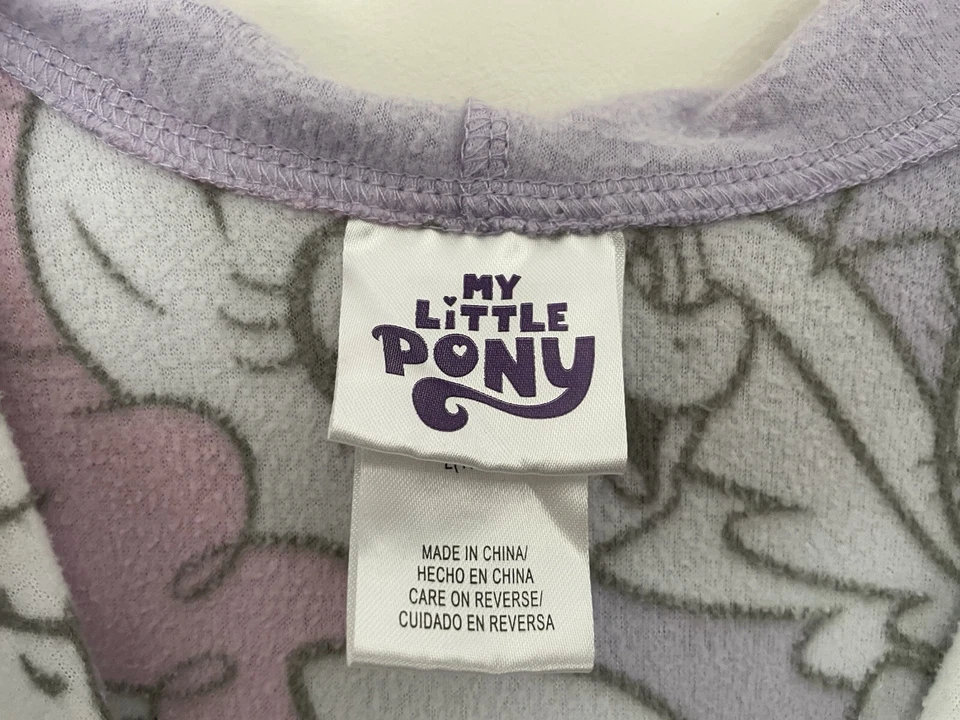Pijamas con capucha de personaje lindo y 1 pieza para niñas My Little Pony Blanco L 10/12 Foto 2 de 4