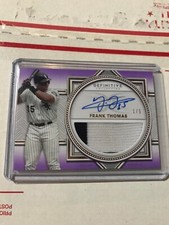 2022 Topps Definitive Purple Frank Thomas GU Jumbo Jersey Patch Relic Auto 1/5!