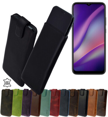 Suncase Hülle Tasche Leder Handyhülle Slim Case Schutz Etui für HTC Wildfire E3