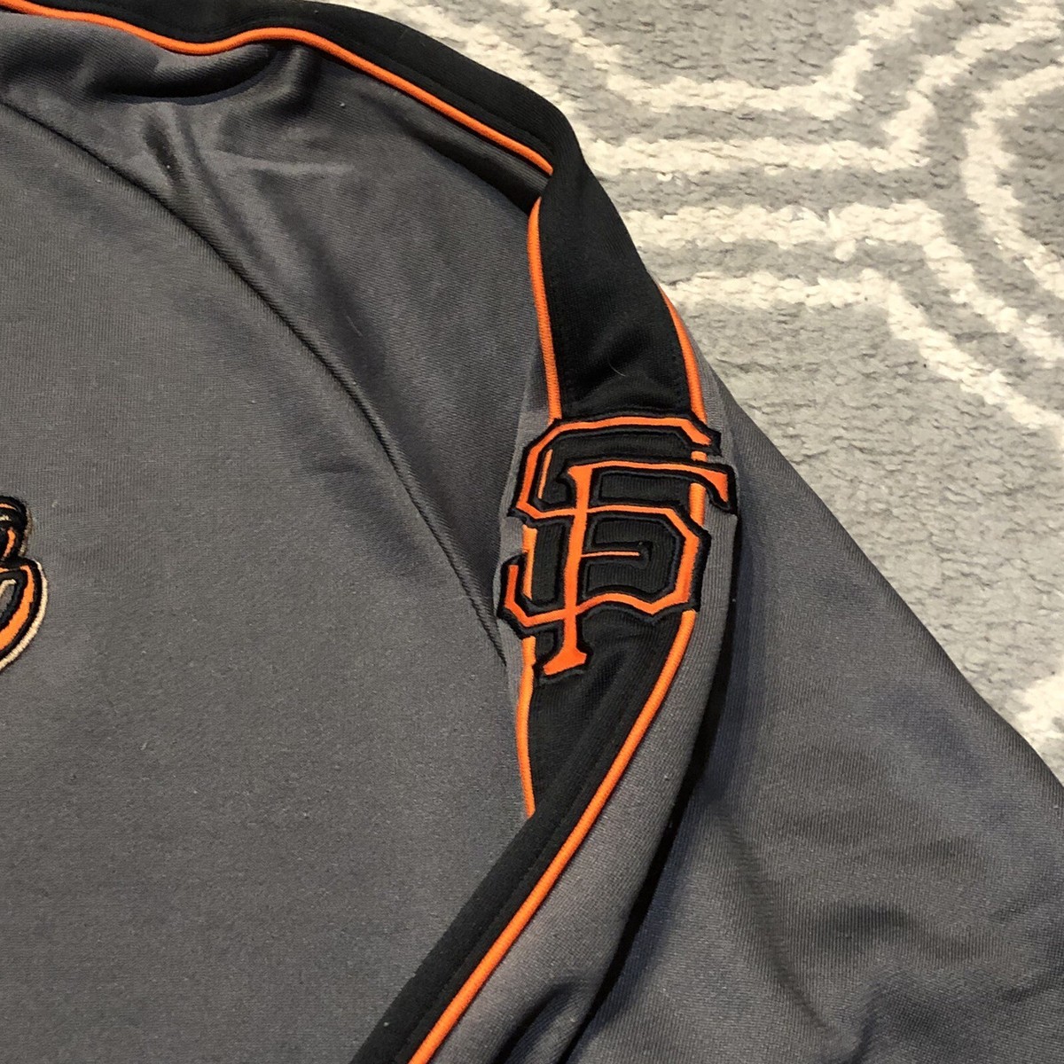 San Francisco Giants Majestic Jacket Mens Size Large Gray San Francisco Giants Majestic Jacket Mens Size Large Gray