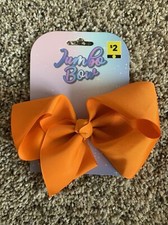 Cute Jumbo Orange Hair Bow with Alligator Clip NWT - Harvest ORANGE