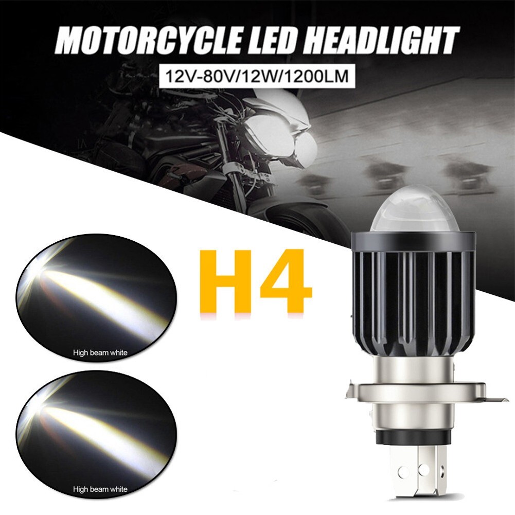 Faro Moto LED H4 Con Luce Occhio Angelo - 30W 6000LM Bianco 6000K - Foto 7