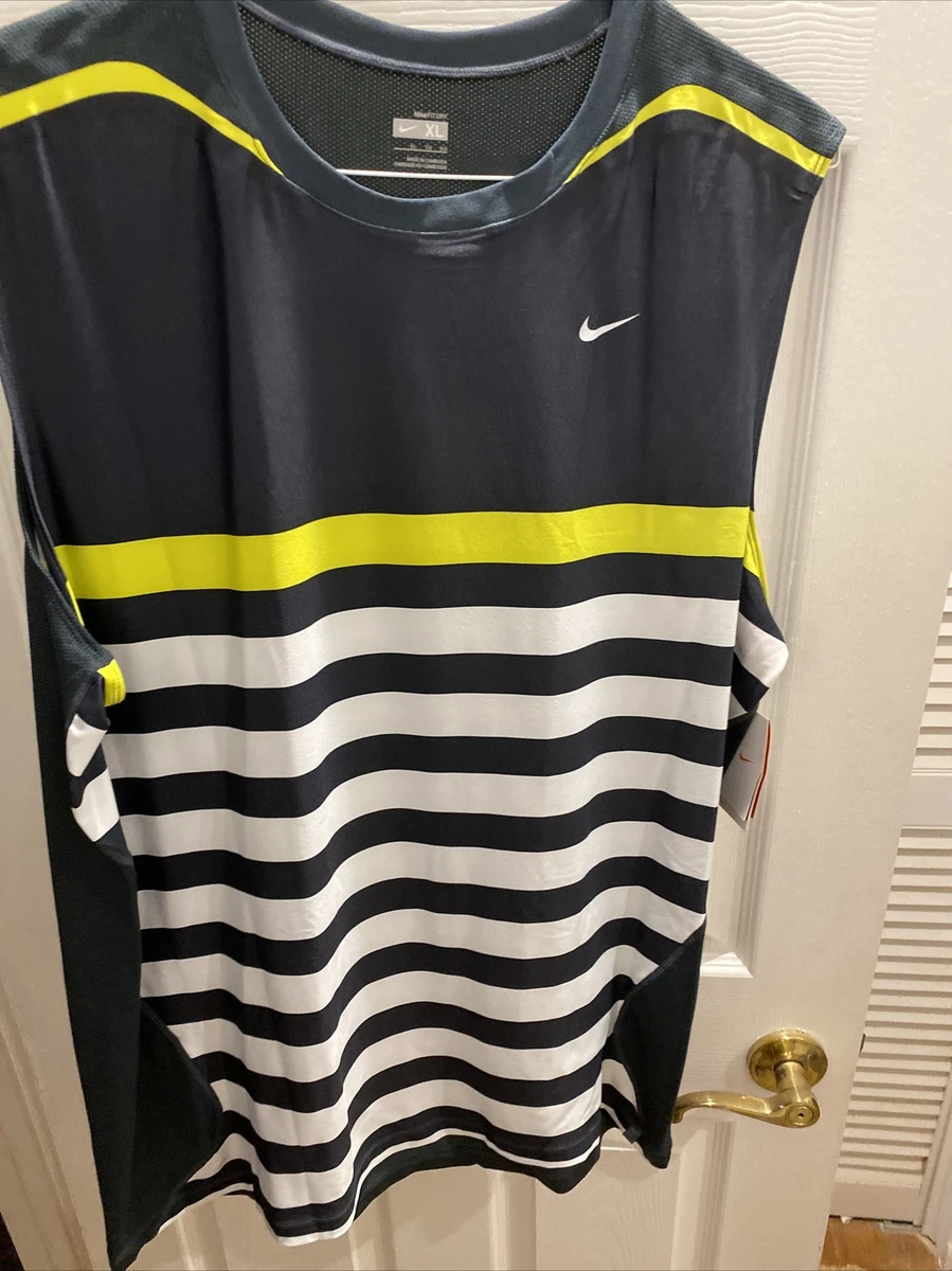 schrijven vod streep nike sleeveless tennis shirt - Del Potro 2009 French Open V Federer size XL  | eBay