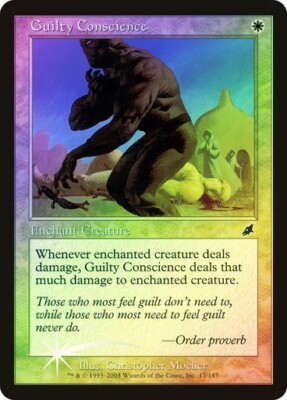 MTG - Scourge FOIL Guilty Conscience!  Near Mint!  FREE SHIPPING!