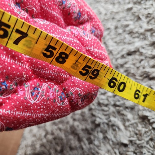 Vintage Quilted Insulated Red Floral Jumpsuit Women's Large Runs Small Made USA - Picture 11 of 15