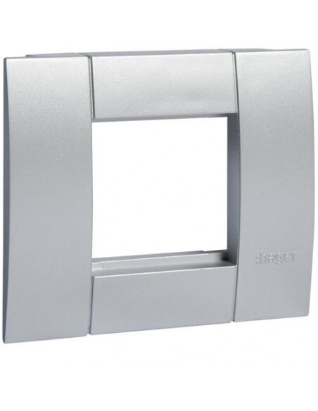 Support d'appareillage HAGER GT451ALU robuste en alu anodisé pour finition haut de gamme