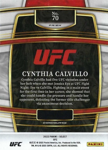 2022 Panini Select UFC Silver Prizm Parallels (You Pick) Rookies (RC) & Veterans - 第 47/103 張圖片