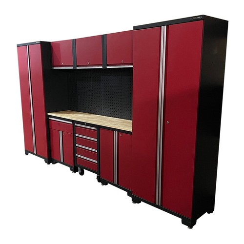 US PRO GARAGE STORAGE SYSTEM TOOL CHEST CABINET BOX RED / BLACK FINANCE OPTIONS - Picture 10 of 11