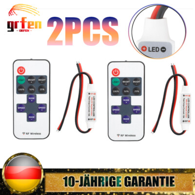 Mini LED Funk-Controller Dimmer Schalter DC 5 ~ 24V für RF Wireless Remote DE