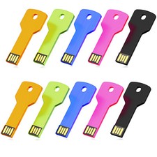 Kootion 10pcs USB 2.0 64GB Metal Key Model Flash Drive Memory Stick Mixed Color