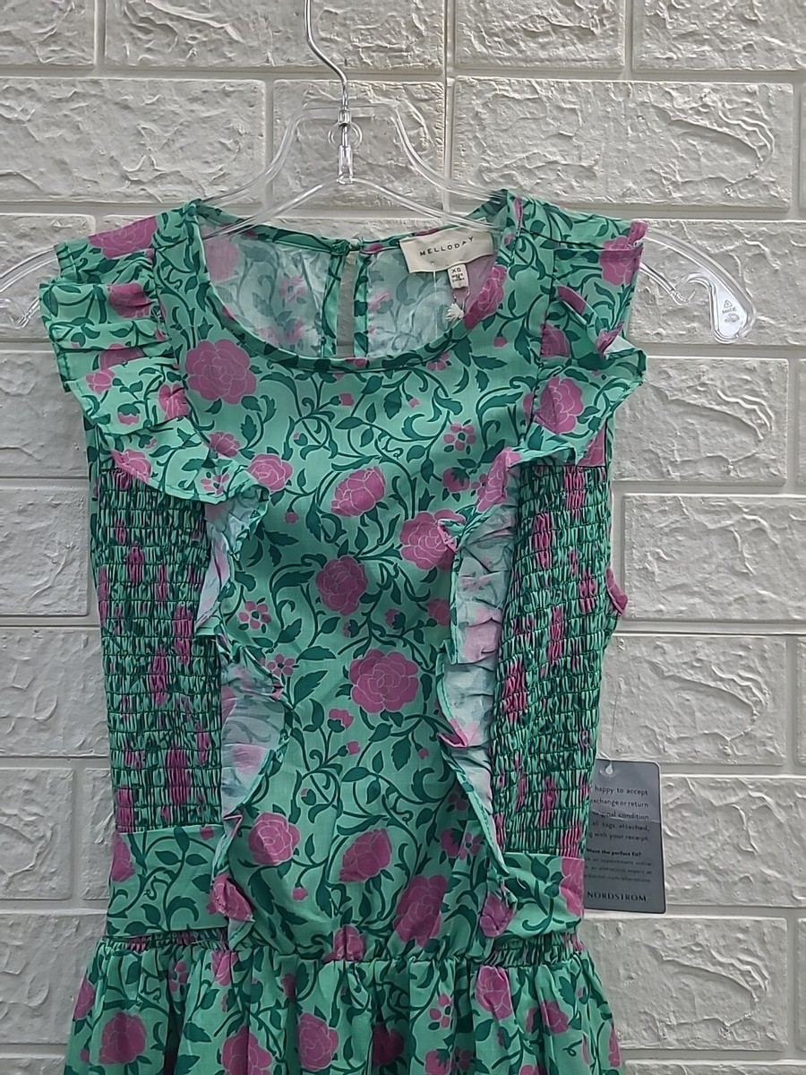 New Melloday Green And Pink Floral Maxi Dress Size XSmall | eBay