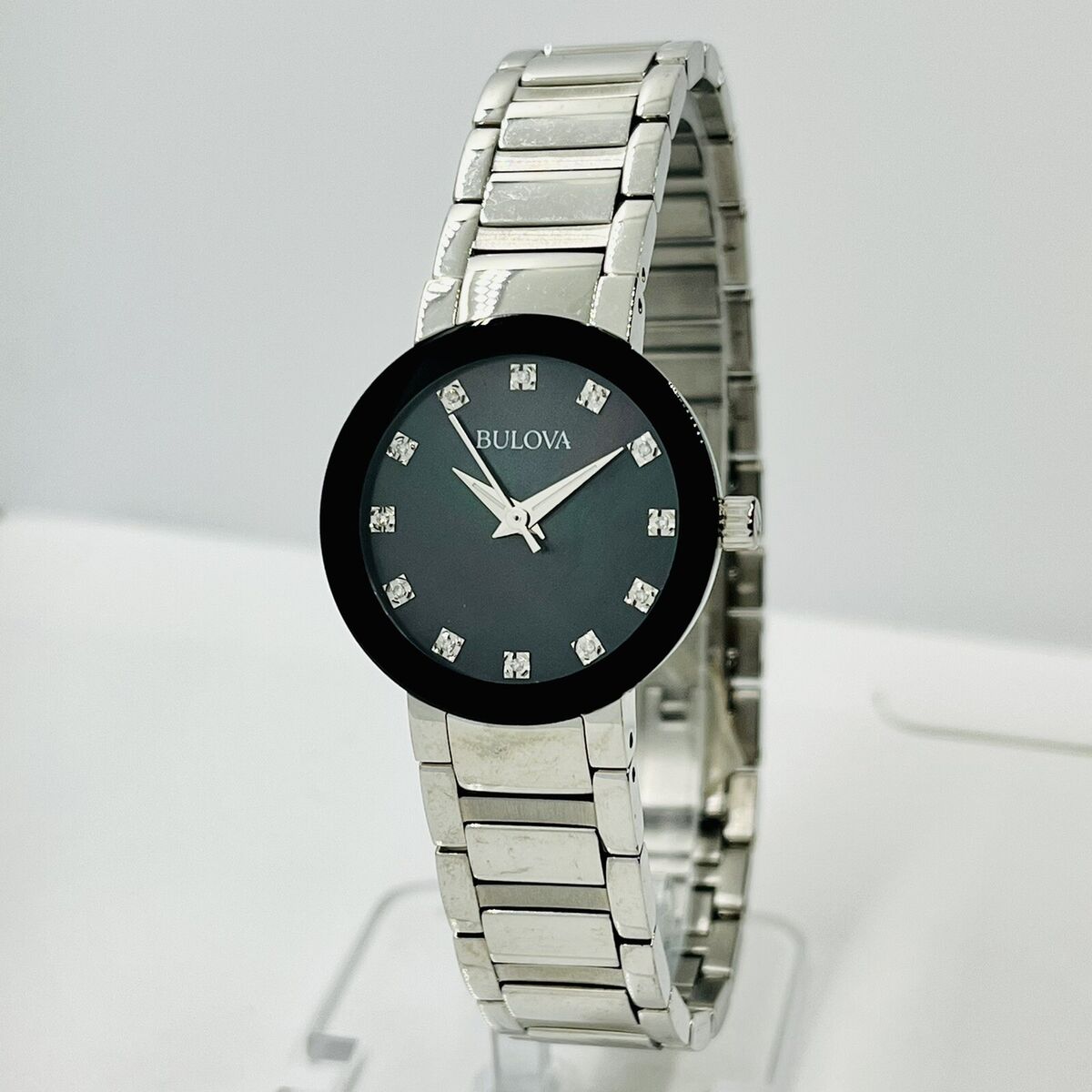 Bulova Futuro Womens Diamond Mother of Pearl Black Dial Bulova Futuro Womens Diamond Mother of Pearl Black Dial
