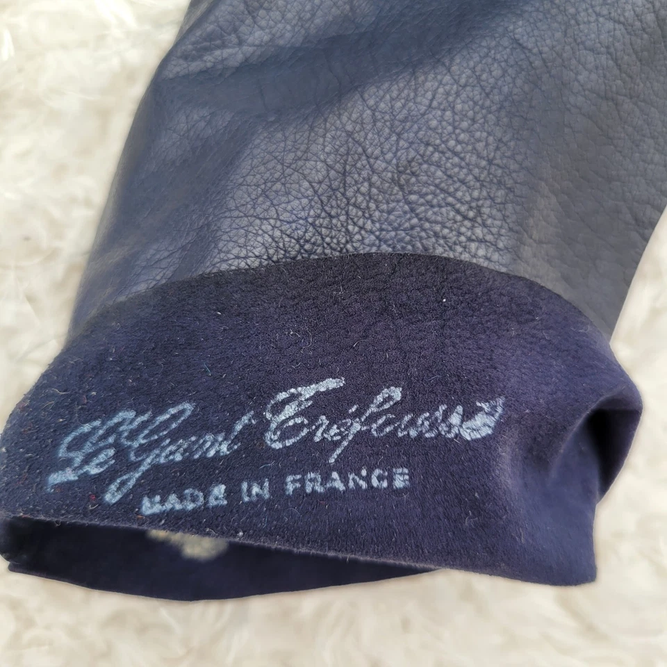 Guantes elegantes negros de colección Le Gant Trefousse Real Kid hechos en Francia para mujer talla 6 1/2 Foto 3 de 4