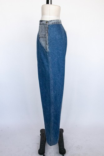 1980s Jeans Cotton Denim Two Tone Volup High Waist 36" x 35" - Picture 5 of 12