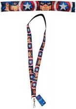 Marvel Captain America  Shield LANYARD 1in Wide 22in Long NWT