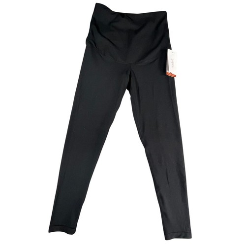Isabel Maternity Pants Womens Small Black Leggings Ankle Over Belly Casual NWT - 第 1/8 張圖片