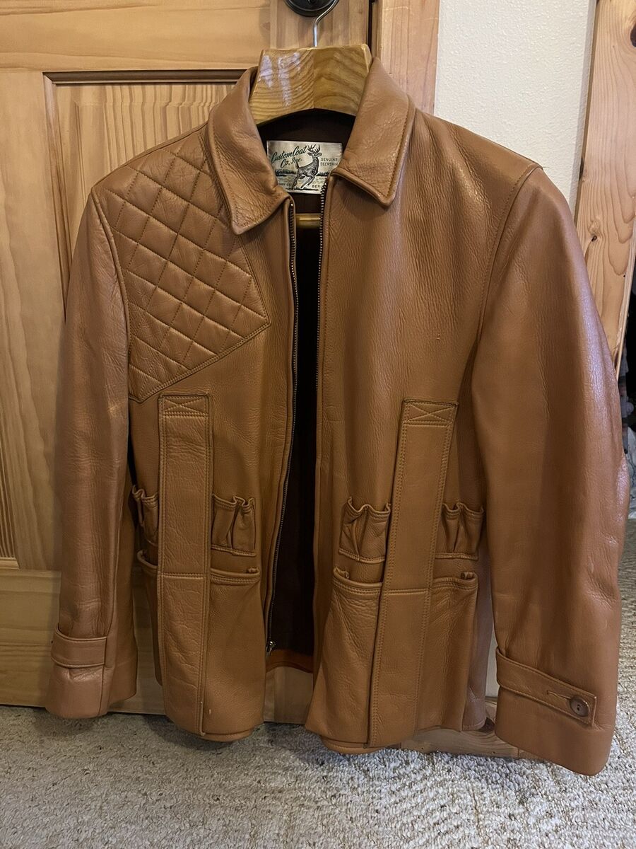 VINTAGE 70s CUSTOM MADE DEERSKIN COAT JACKET MENS CUSTOM VINTAGE 70s CUSTOM MADE DEERSKIN COAT JACKET MENS CUSTOM