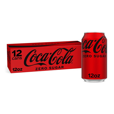 Coke Zero Sugar Cola Soda, 12 oz, 12 Pack (Package May Vary)