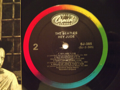 BEATLES LP HEY JUDE 1986 CAPITOL EMI SJ-385 REISSUE SPECIALTY | eBay