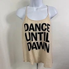 H&M Divided Tank Top Women's Size 6 Spaghetti Strap Racerback Dance Until Dawn