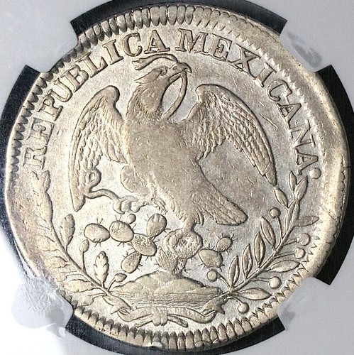 1840-Zs NGC AU 50 Mexico 8 Reales Zacatecas Cap Rays Silver Coin (24032901C) - Picture 3 of 6