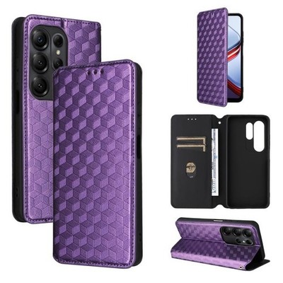Cubic Checkered Texture Leather Flap Case for Doogee Note 56X / 56X Pro