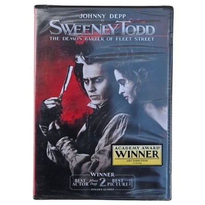 Sweeney Todd DVD Johnny Depp Tim Burton 2007 NOS Sealed Drama Musical Movie