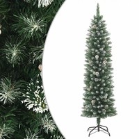 KüNstlicher Weihnachtsbaum Mit StäNder Schlank 210 Cm Pvc