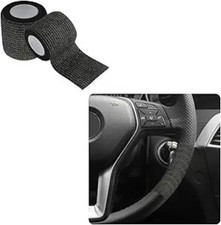2PCS Steering Wheel Wrap Sweat-Absorbing Anti-Slip, 14.76Ft Self-Adhesive Steeri