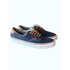 Vans Navy Blue Canvas Sneakers Women  s Size 8 Casual Lace-U Streetwear Low Top