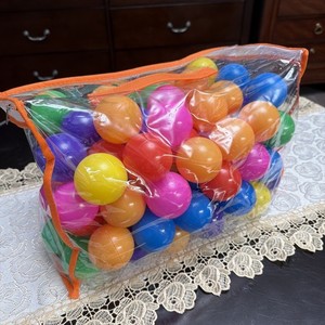 Vanland Ball Pit Balls for Baby BPA Free Crush Proof Multicolor with Bag 100pc