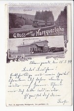 SACHSEN - ANHALT , HARZBAHN , BAHNHOF BENNECKENSTEIN , EISENBAHN , 1899  Q