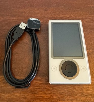 Microsoft Zune CUSTOM White 1st Generation - NEW 128GB SSD - NEW Battery NICE!