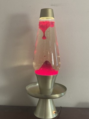 Vtg. 1960's Lava Lite Decorator Series #1206 Red Wax Gold Planter Lamp - RARE