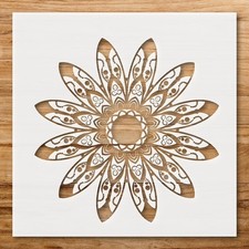 Mandala Design Background Wall Art Reusable Plastic Stencil - StencilAir