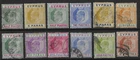 Cyprus 1902-10 EDVII Definitive Selection (12v)