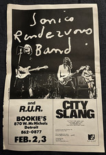 SONIC'S RENDEZVOUS BAND 1979 DETROIT CONCERT POSTER MC5 the STOOGES CITY SLANG