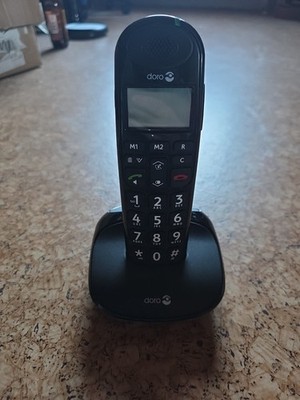 Senioren Telefon Doro PhoneEasy 100w Schnurloses Telefon in Schwarz