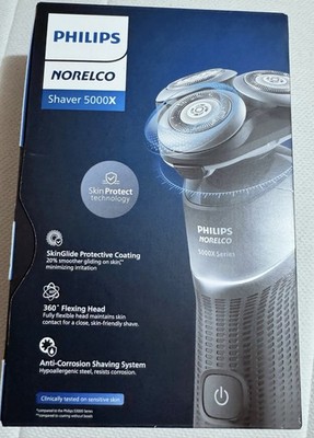 Philips Norelco Shaver 5000X Men's 3-Head Rotary SkinProtect Gray