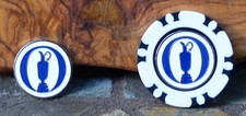 THE OPEN 2025 Removable Ball Marker - White Poker Chip