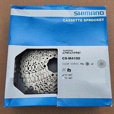 Shimano Deore M4100 10-Speed 11-42T Bicycle Cassette Silver OPEN PACKAGE