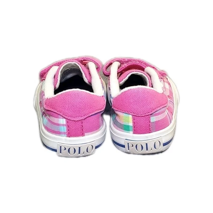 Polo Ralph Lauren Sz 6 Toddler's Girl Easten EZ II Sneaker Pink Pony Za3 - Image 4 of 4