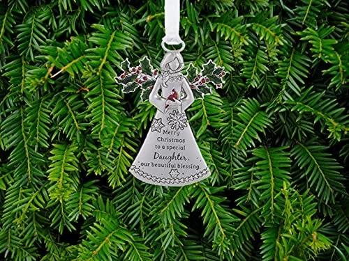 Hija Ángel con Adornos de Acebo Feliz Navidad a una Hija Especial Nuestra Foto 3 de 4