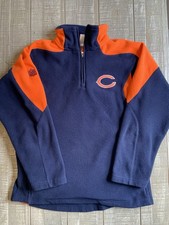 NFL Team Apparel Chicago Bears Youth Large Fleece Quarter Zip Pullover Sweater