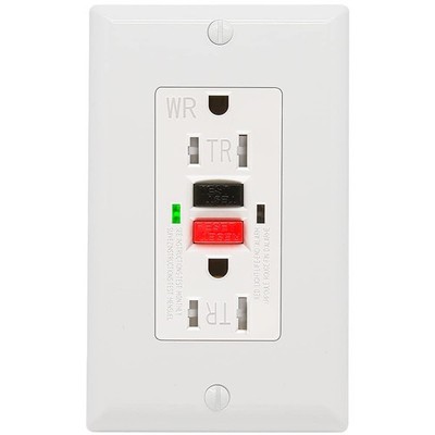 ANKO GFCI Outlet 15 Amp, UL Listed, Self-Test GFI Receptacles, 1 Pack, White 