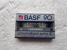 BASF Chromdioxid Extra II 90 Blank Cassette Tape SEALED 2 x 45 Min Vintage